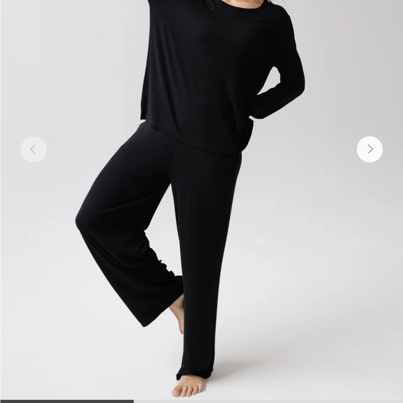 Cozy Earth Ribbed Bamboo Sleep Set- Black - Picture 6 of 13